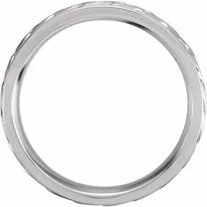 14K White Woven Band 50635 - 6.75 mm