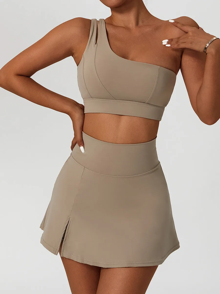 2pcs Sports Tank and Skorts Skin-Friendly Sports Set Workout Set Tennis Set