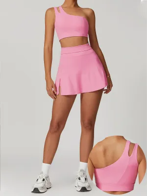 2pcs Sports Tank and Skorts Skin-Friendly Sports Set Workout Set Tennis Set