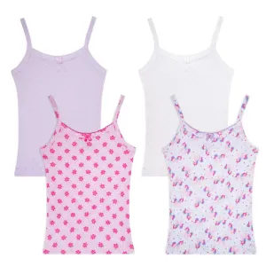 4 Pack Girls Camisoles