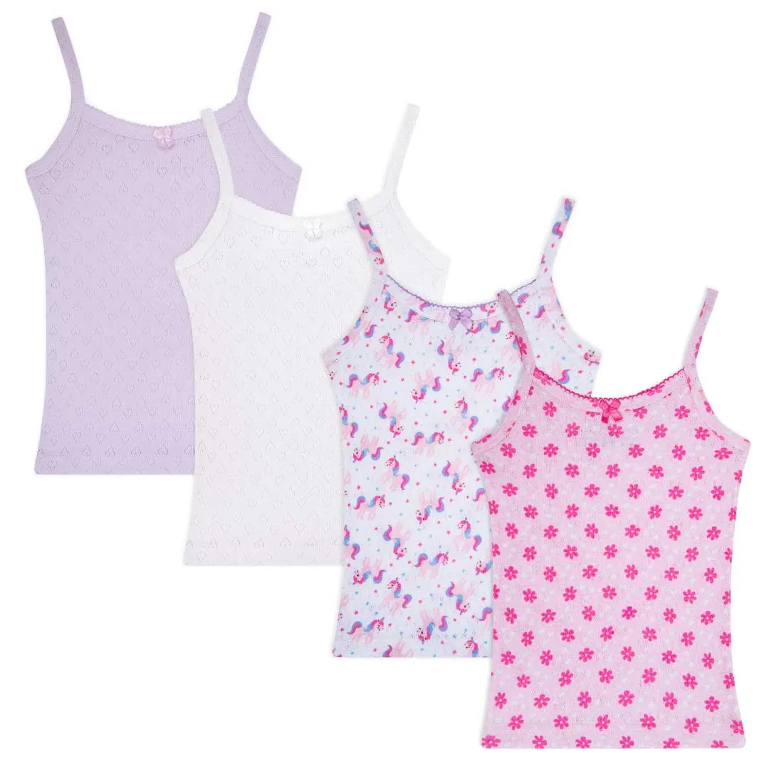 4 Pack Girls Camisoles