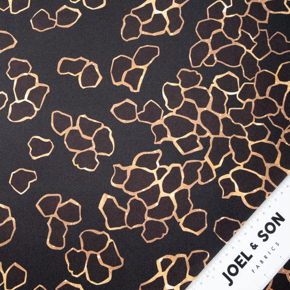 Abstract Animal Printed Pure Silk Twill