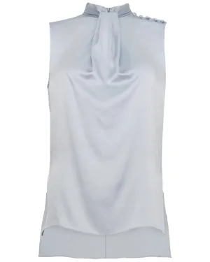 Adam Lippes Draped Neck Silk Top