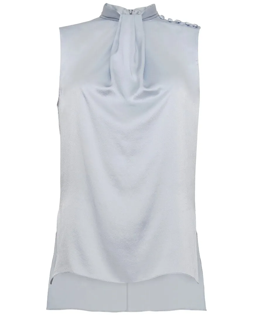 Adam Lippes Draped Neck Silk Top