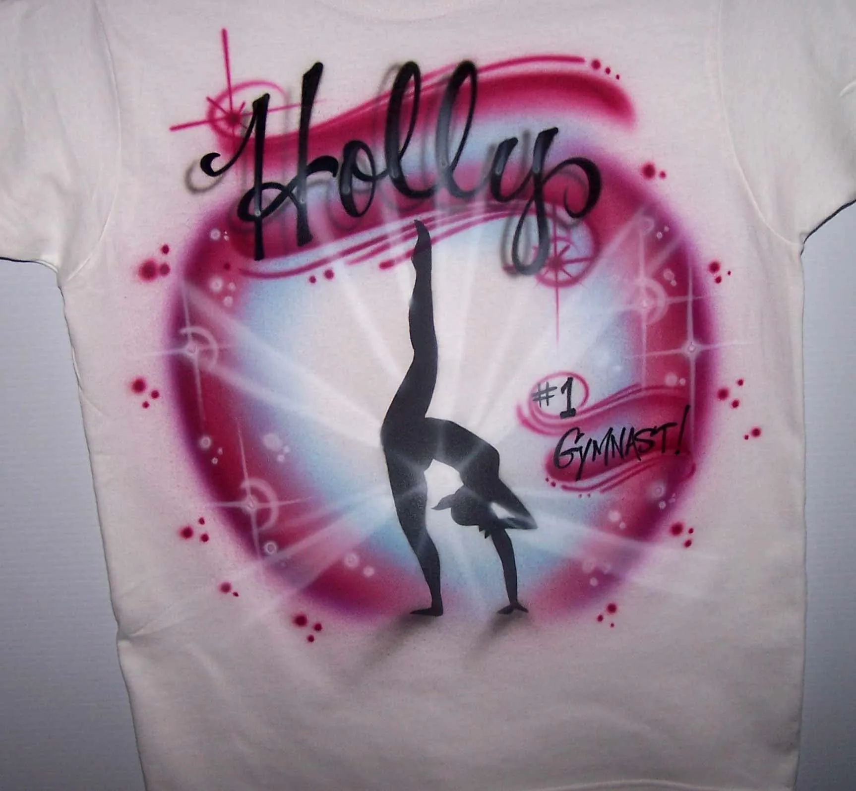 Airbrushed Gymnast Handstand Flip Personalized Shirt