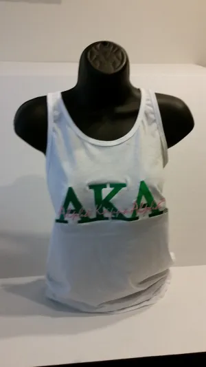 AKA (SCRIPT)Racer BackTank(WHITE)