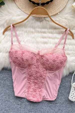 Almighty Skinny Corset Crop Tops With Built in Bras Woman Tanks Camisoles Dropshipping