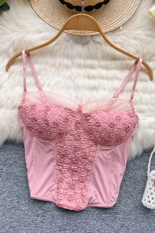 Almighty Skinny Corset Crop Tops With Built in Bras Woman Tanks Camisoles Dropshipping