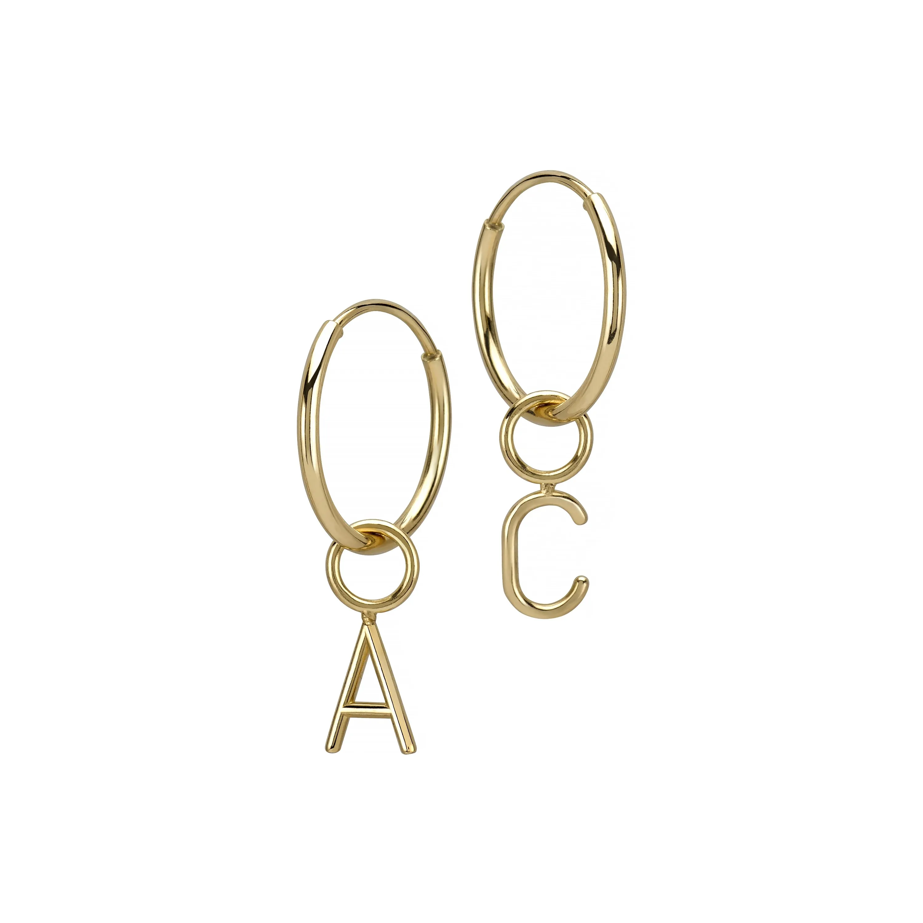 AMELIA INITIAL HOOP SINGLES