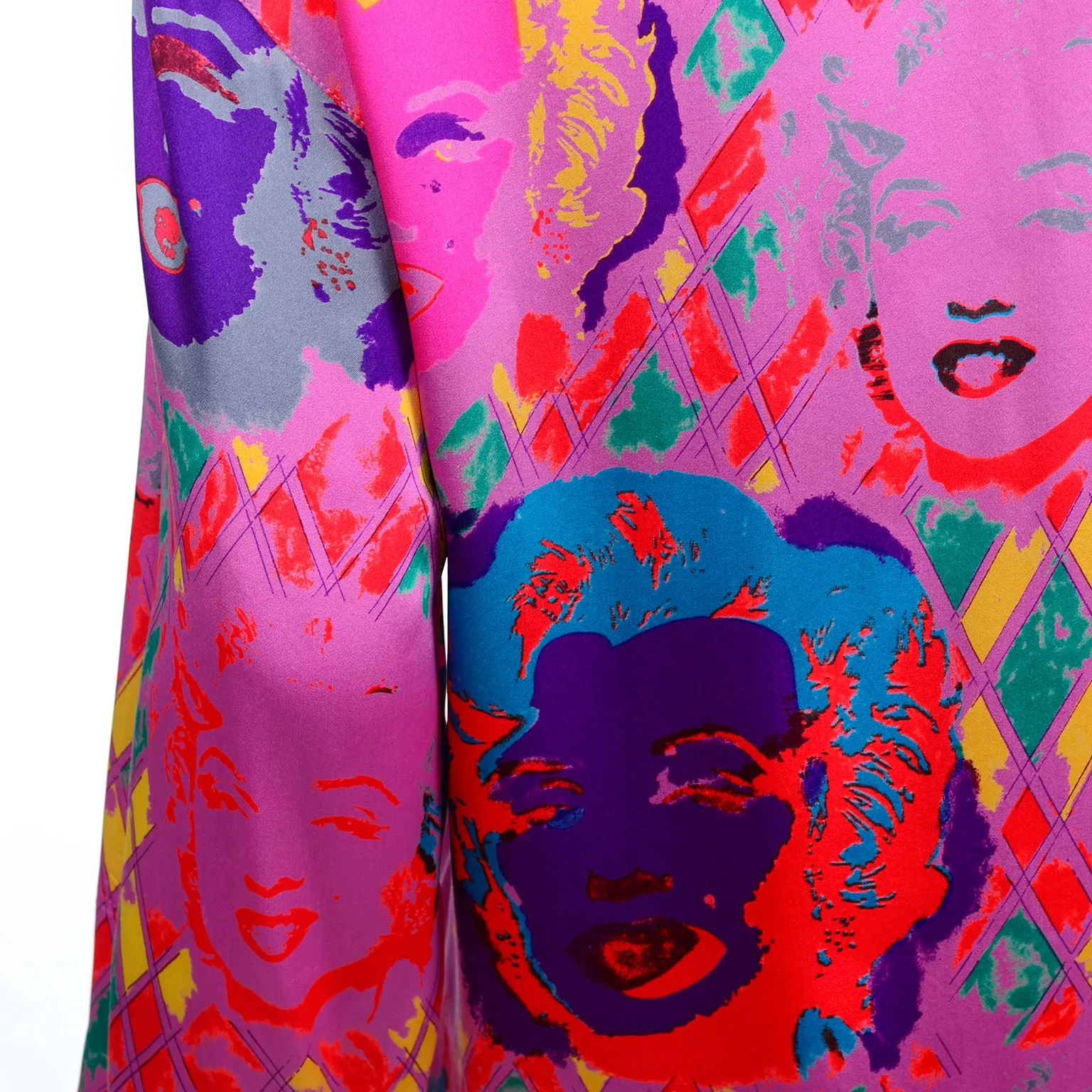 Andy Warhol Inspired Escada Margaretha Ley Marilyn Pink Silk Vintage Blouse