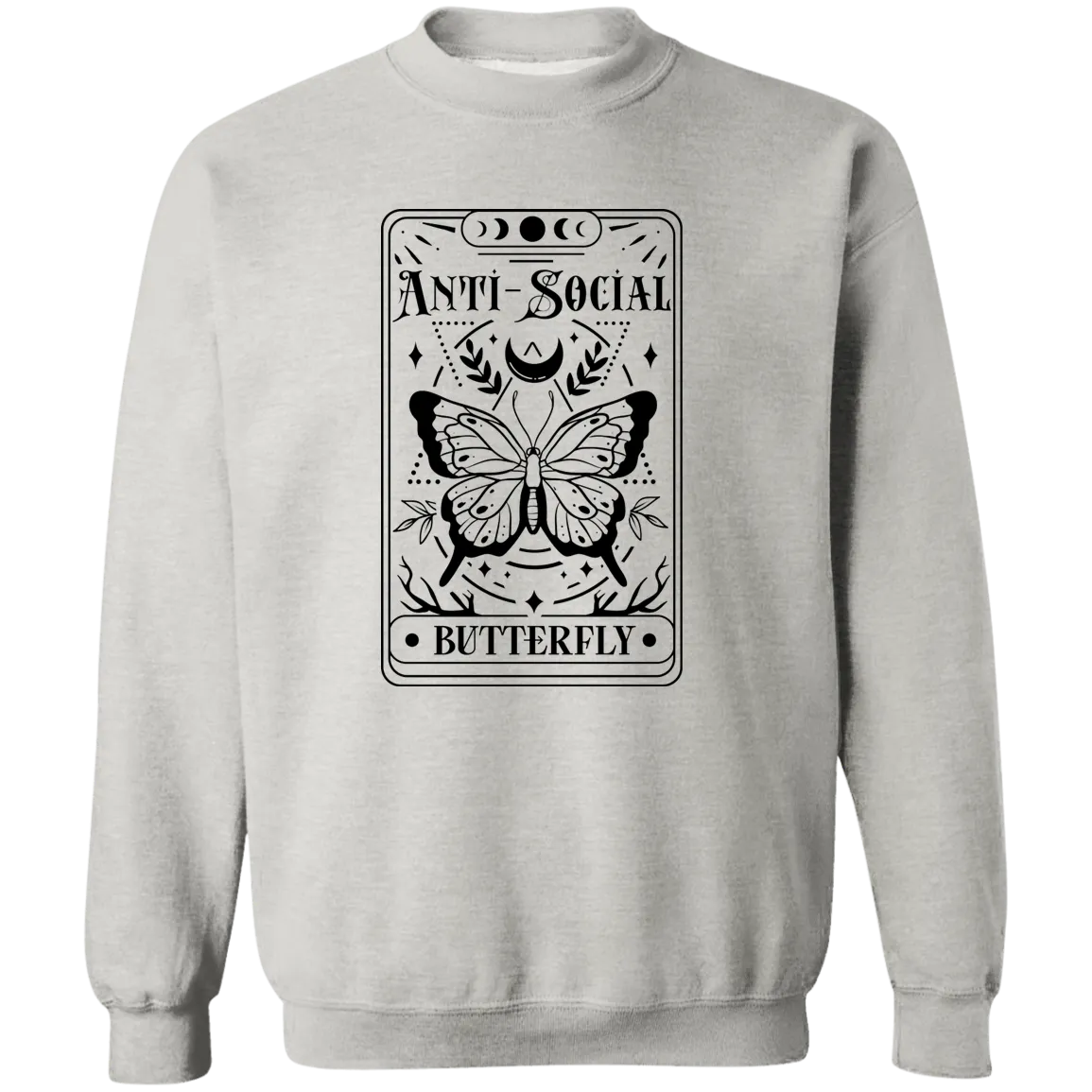 Anti-Social Butterfly  Crewneck Pullover Sweatshirt