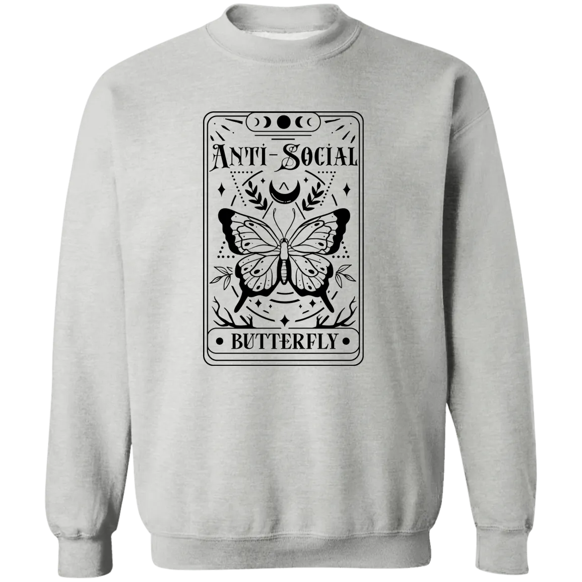 Anti-Social Butterfly  Crewneck Pullover Sweatshirt