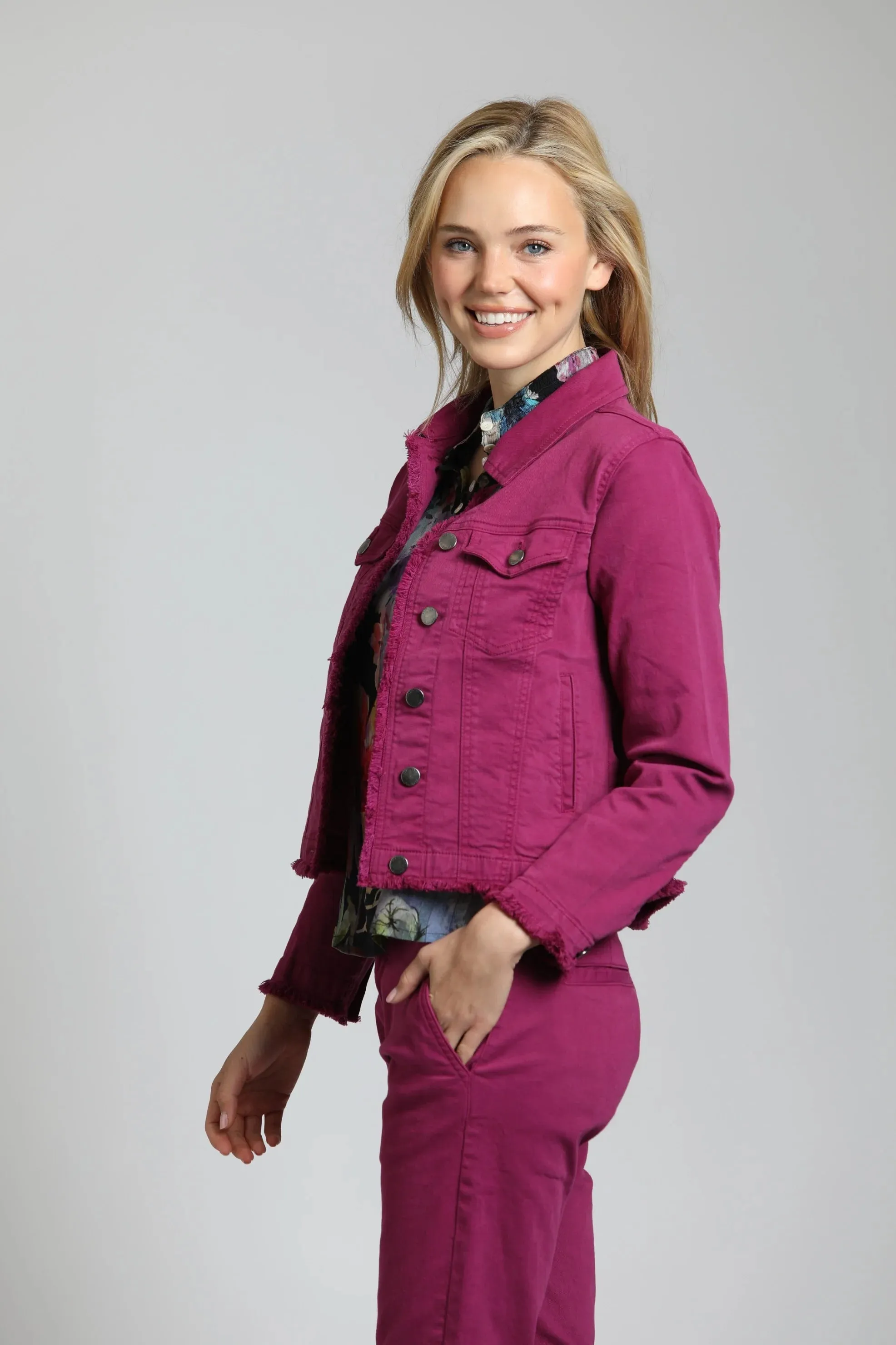 APNY Jean Jacket With Frayed Detail