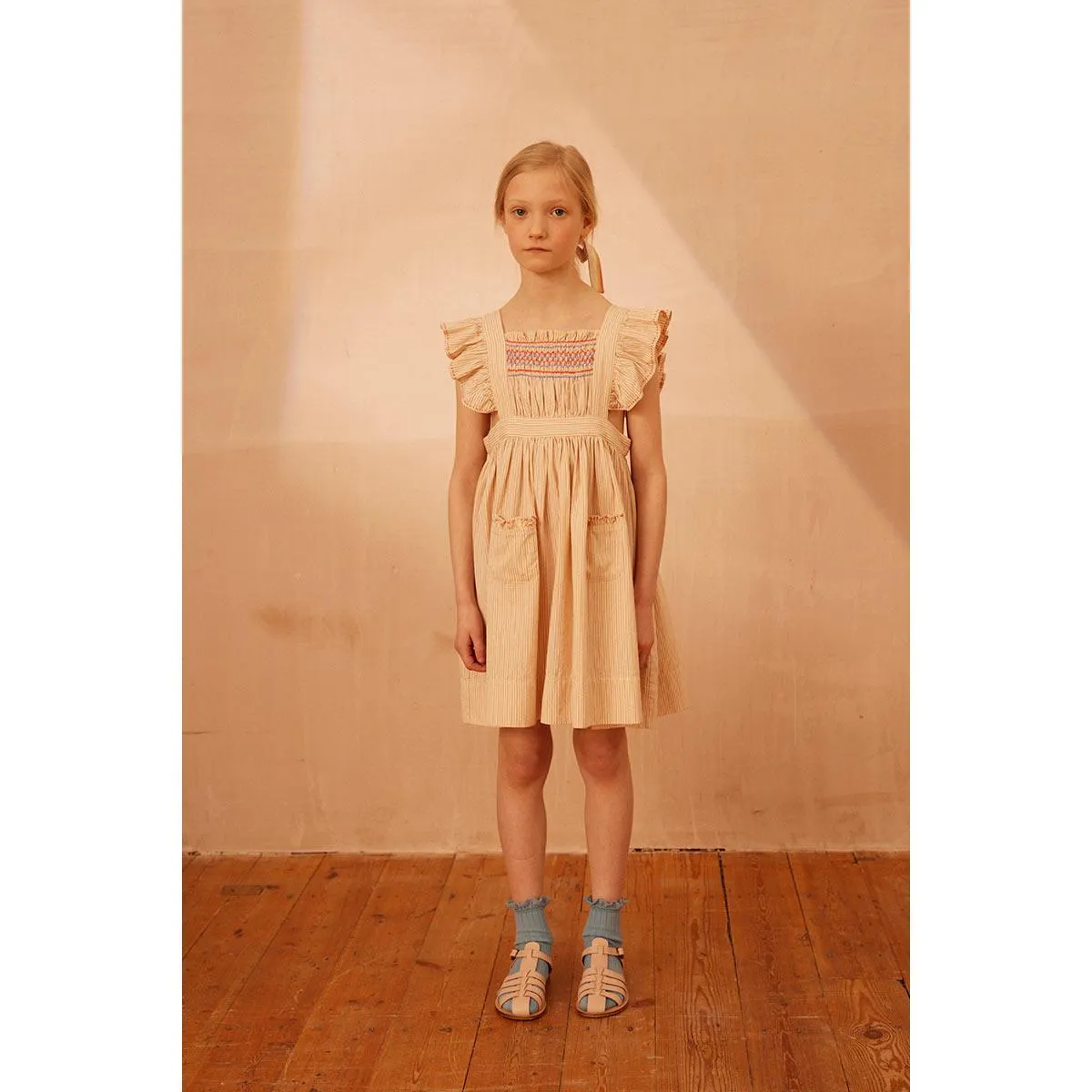 Apolina - Bessie pinafore dress - Cazan Stripe