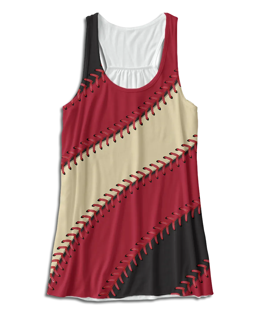 Arizona Baseball Stitches Racerback Tank Top