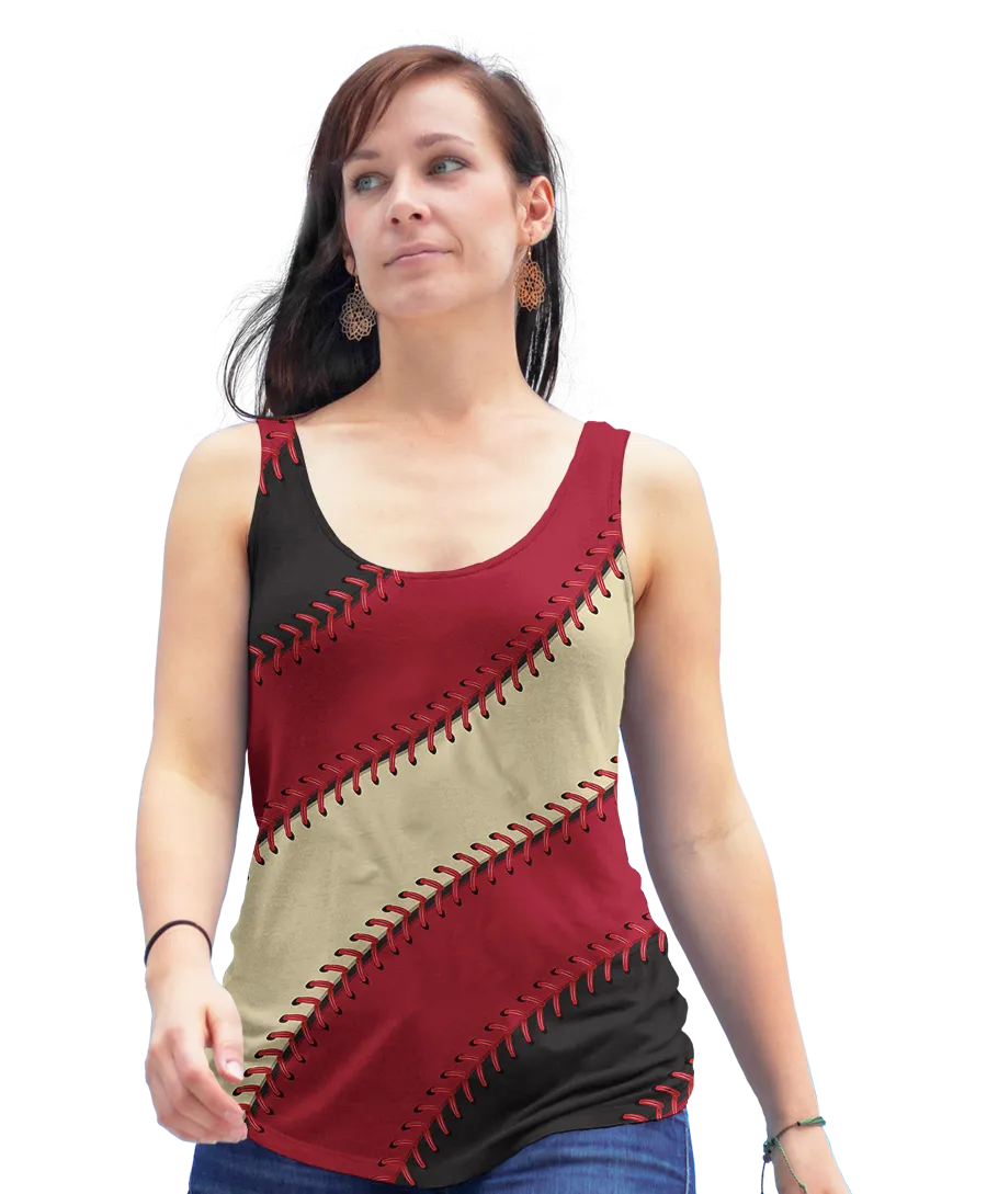 Arizona Baseball Stitches Racerback Tank Top