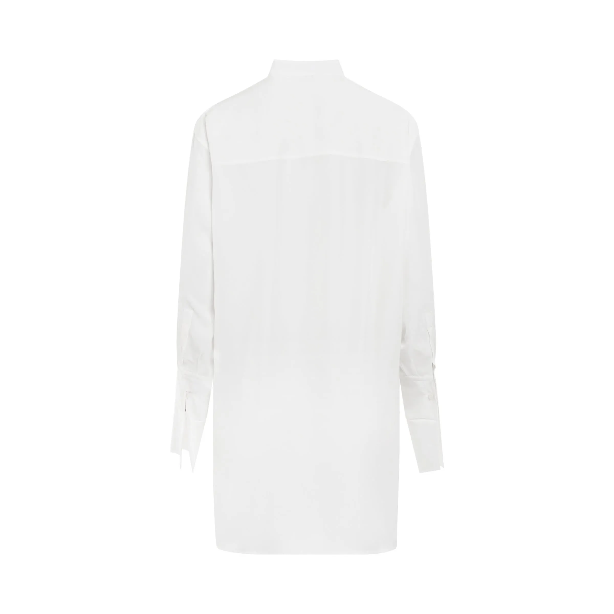 Asymmetric Silk Shirt in Ivory