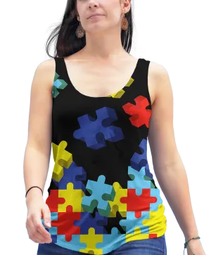 Autism Puzzle Racerback Tank Top