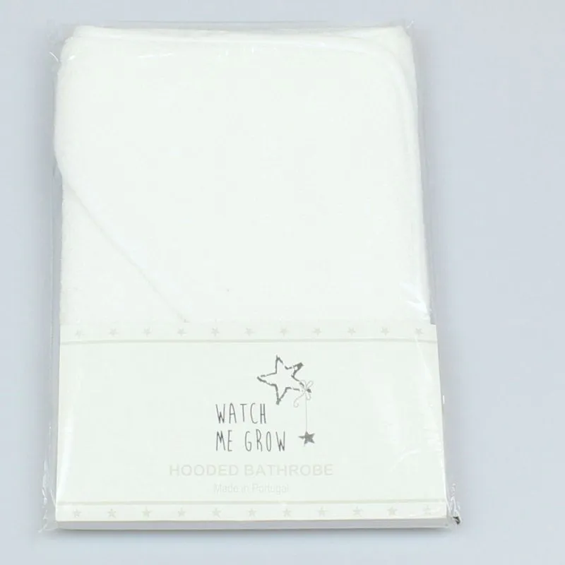 Babies personalised plain hooded towel/robe Light Pink