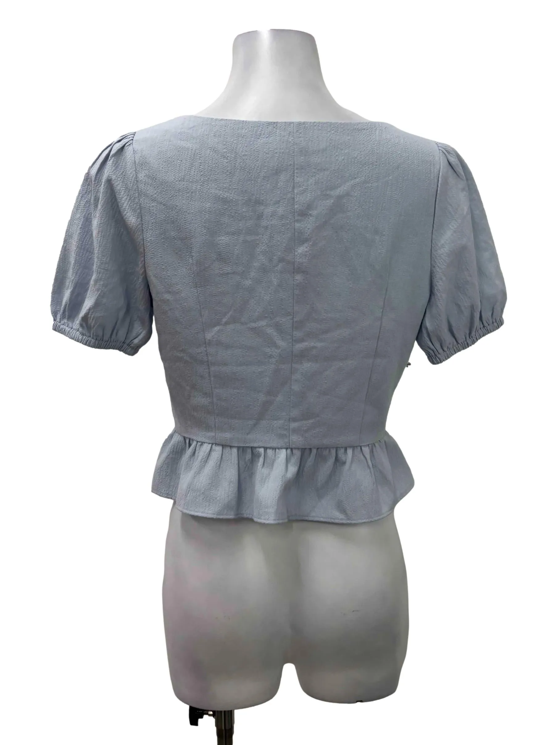 Baby Blue Button Down Blouse