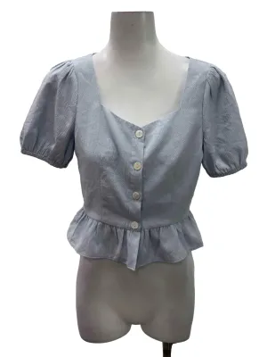 Baby Blue Button Down Blouse