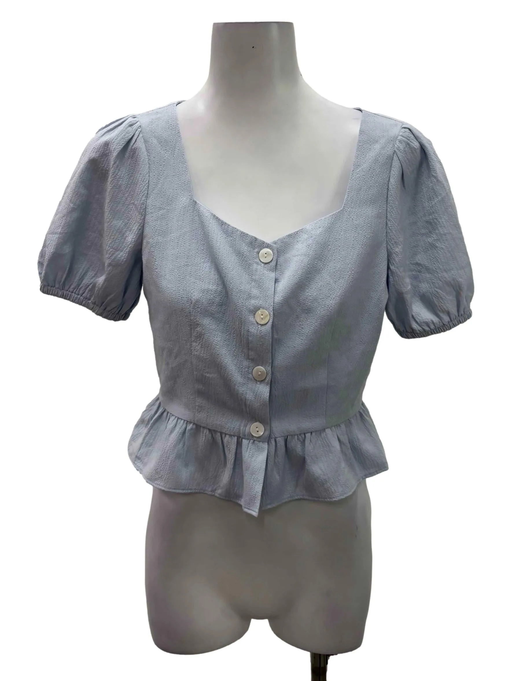 Baby Blue Button Down Blouse