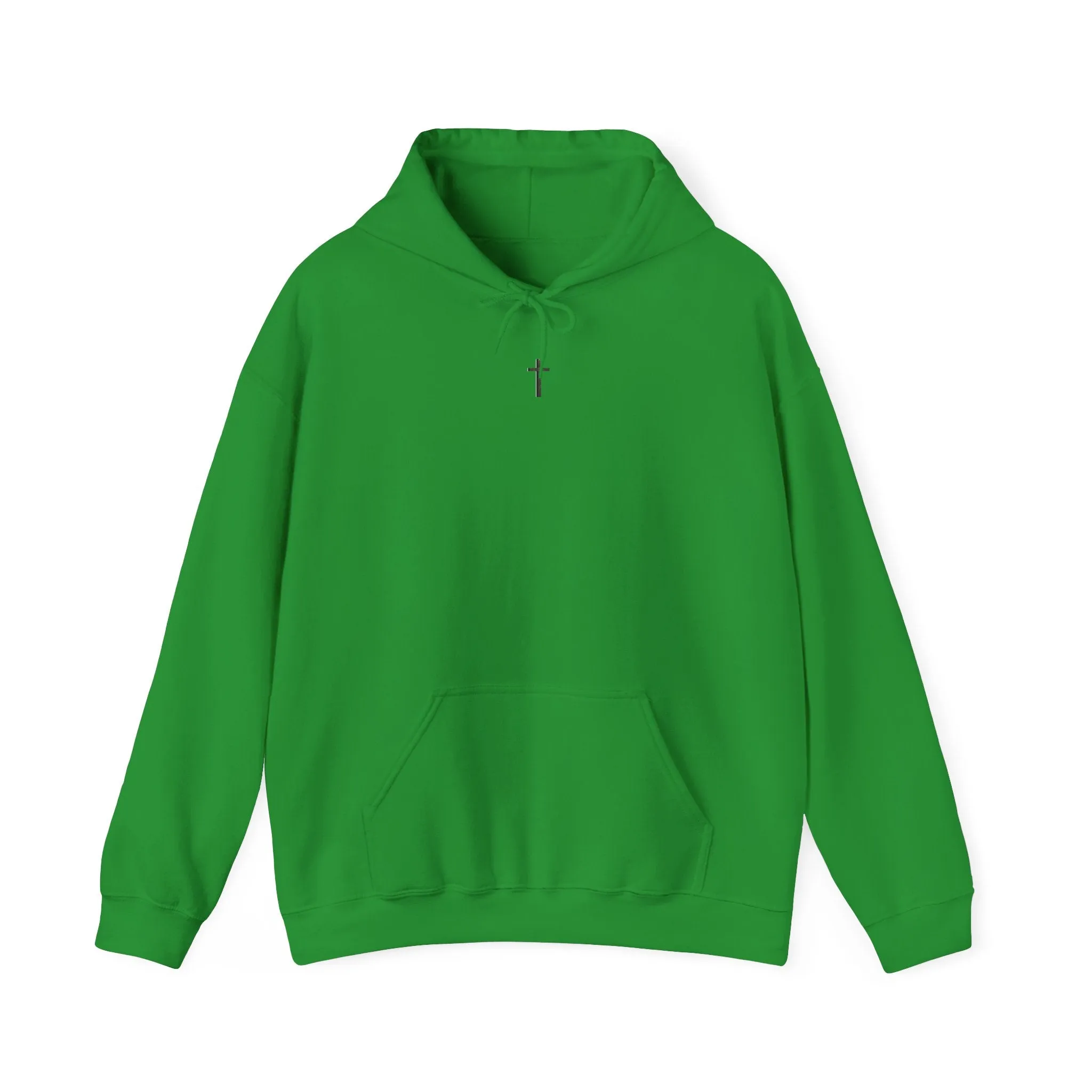 Back Design of White Dove Cross - Unisex Heavy Blend™ Hooded Sweatshirt