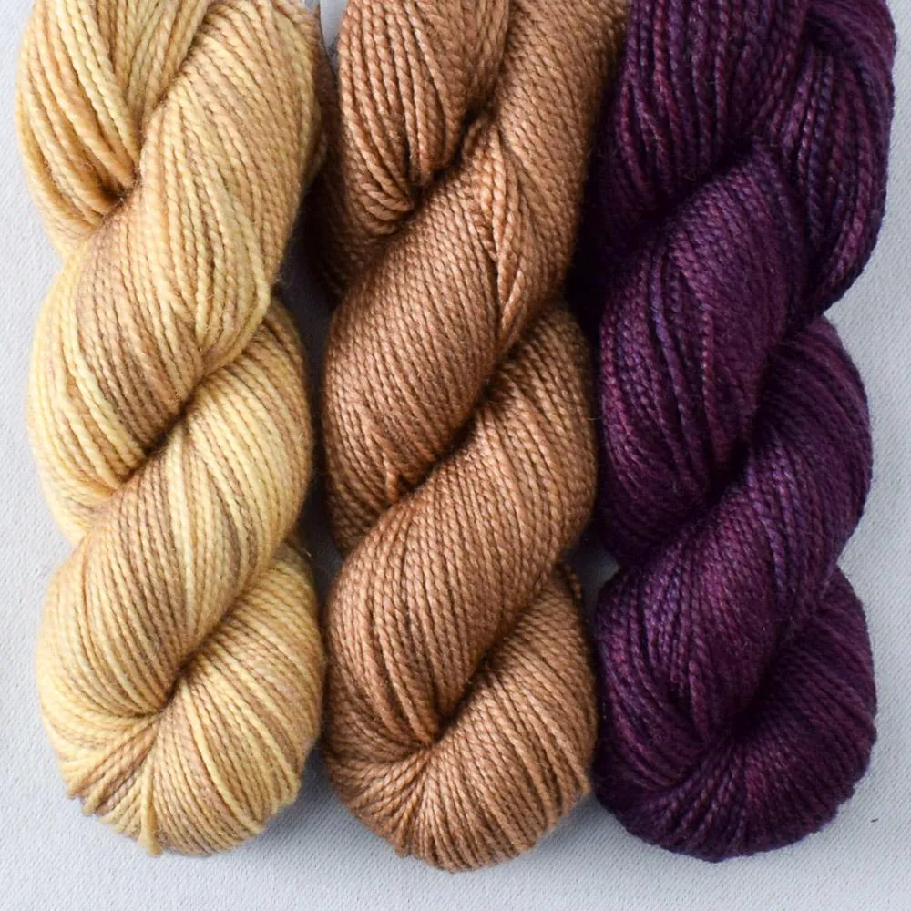Backsplash Set: Sugilite, Sweet Chocolate, Sandy Cove - Toe Trio