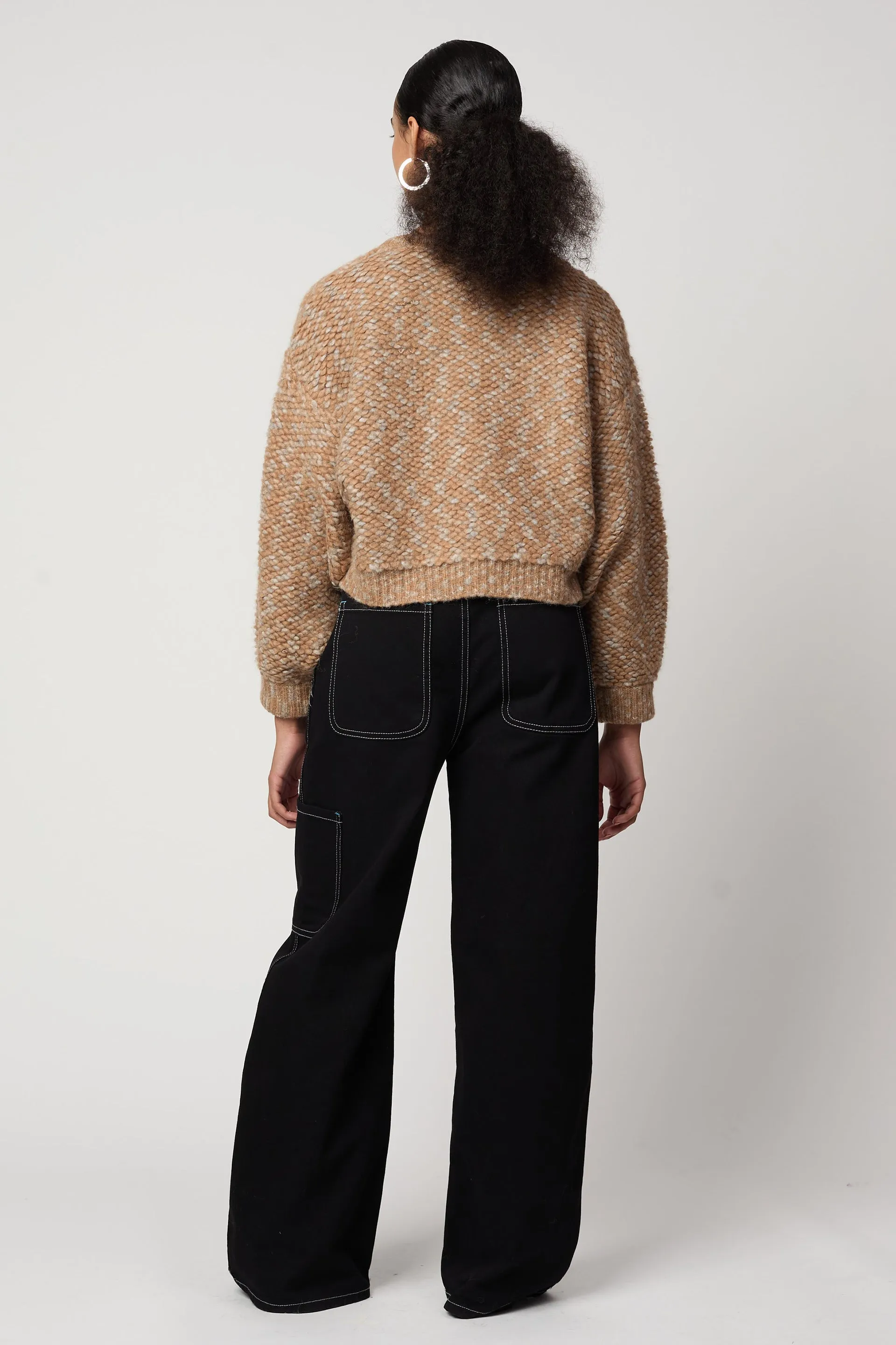 BALLOON SLEEVE SWEATER IN FRENCH TERRY