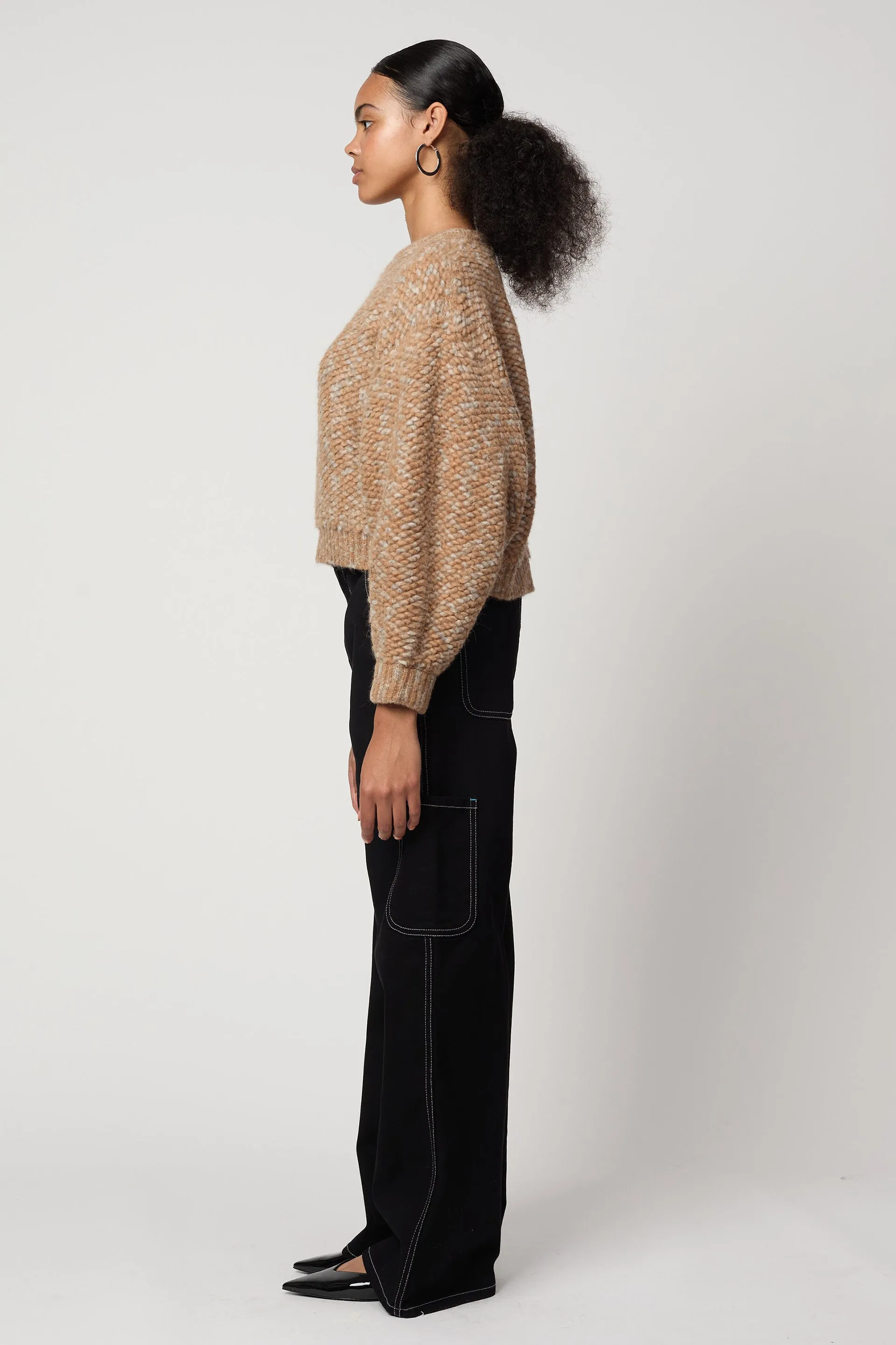 BALLOON SLEEVE SWEATER IN FRENCH TERRY