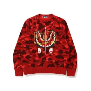 BAPE Color Camo PONR Shark Crewneck Red