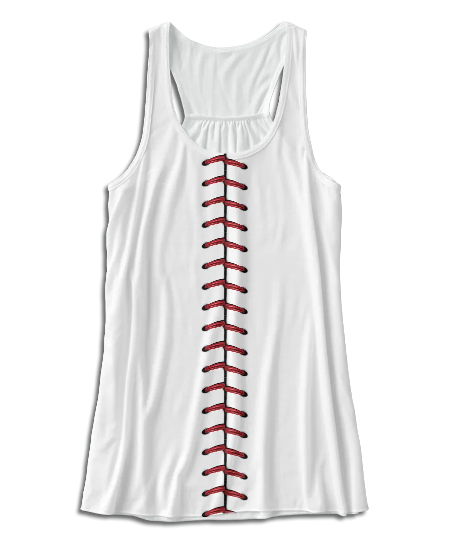 Baseball Side Stitch Racerback Tank Top