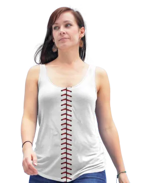 Baseball Side Stitch Racerback Tank Top