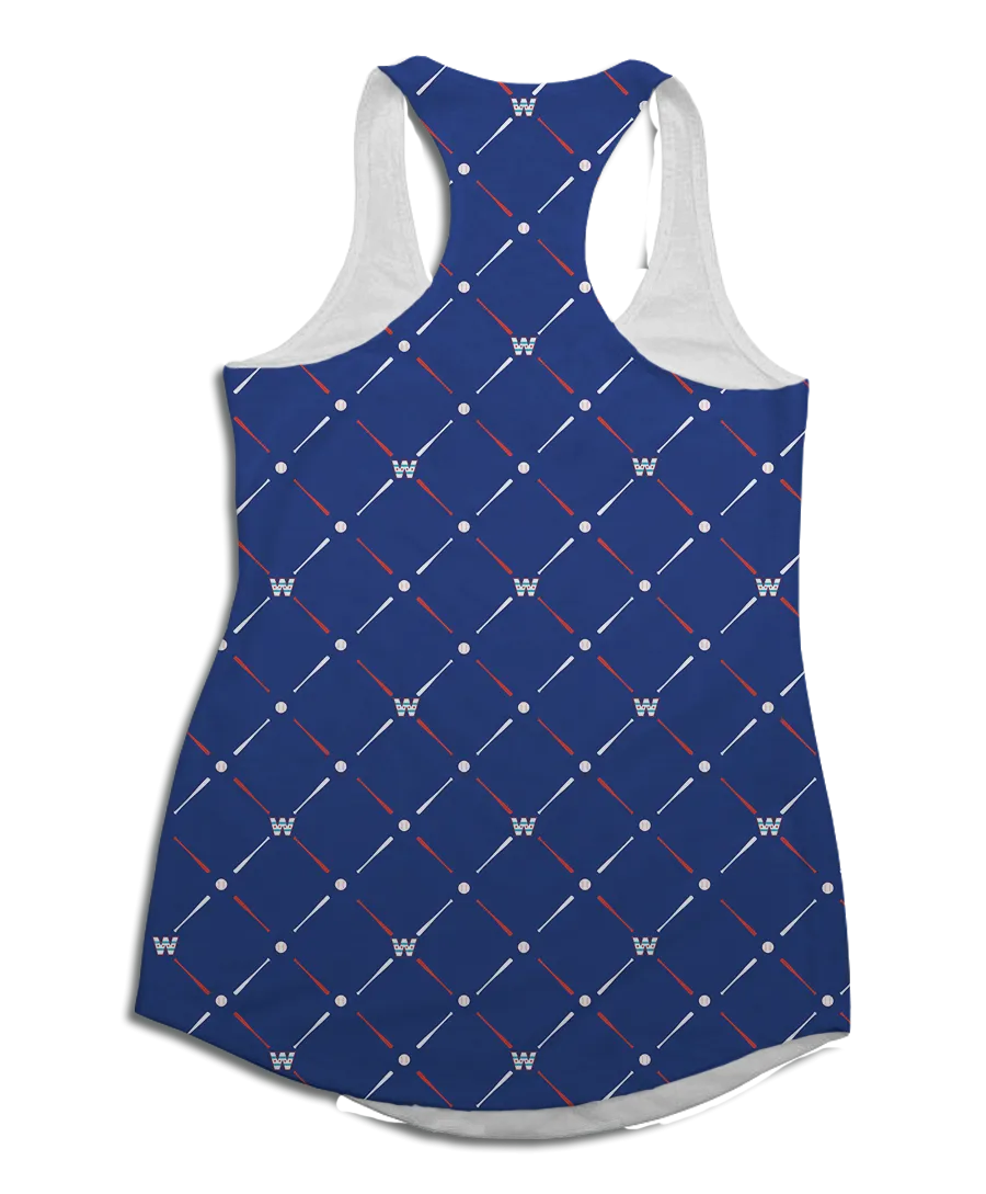 Bats Balls The W Racerback Tank Top