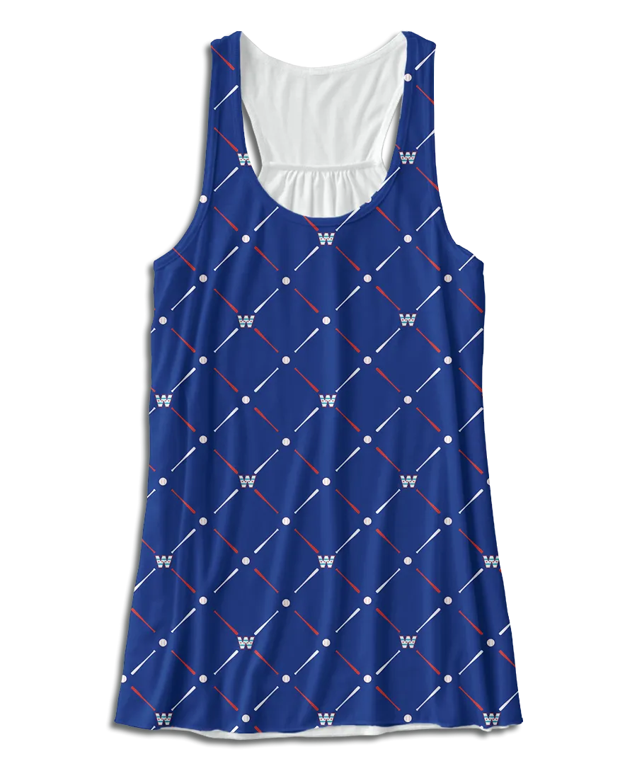 Bats Balls The W Racerback Tank Top