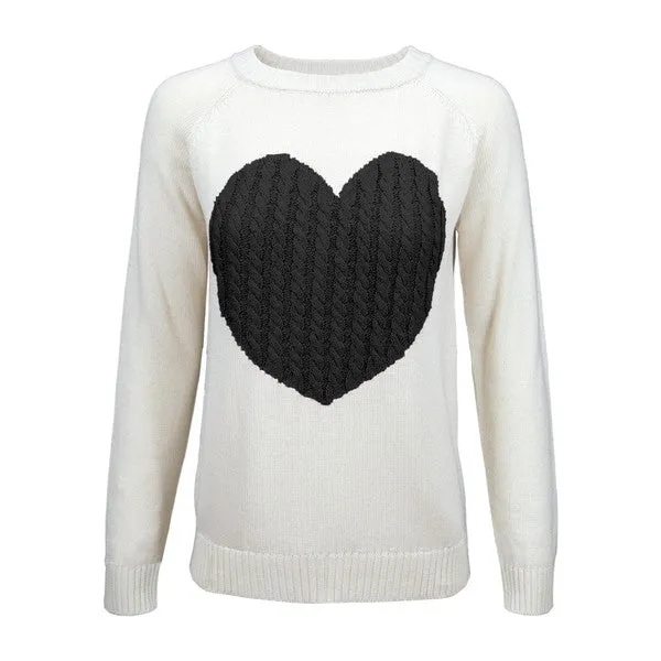 Be Mine Round Neck Pullover Sweater