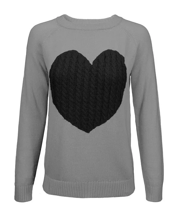 Be Mine Round Neck Pullover Sweater