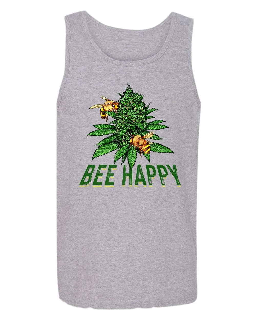 Bee happy bud tank tops