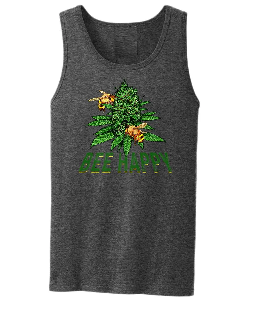 Bee happy bud tank tops