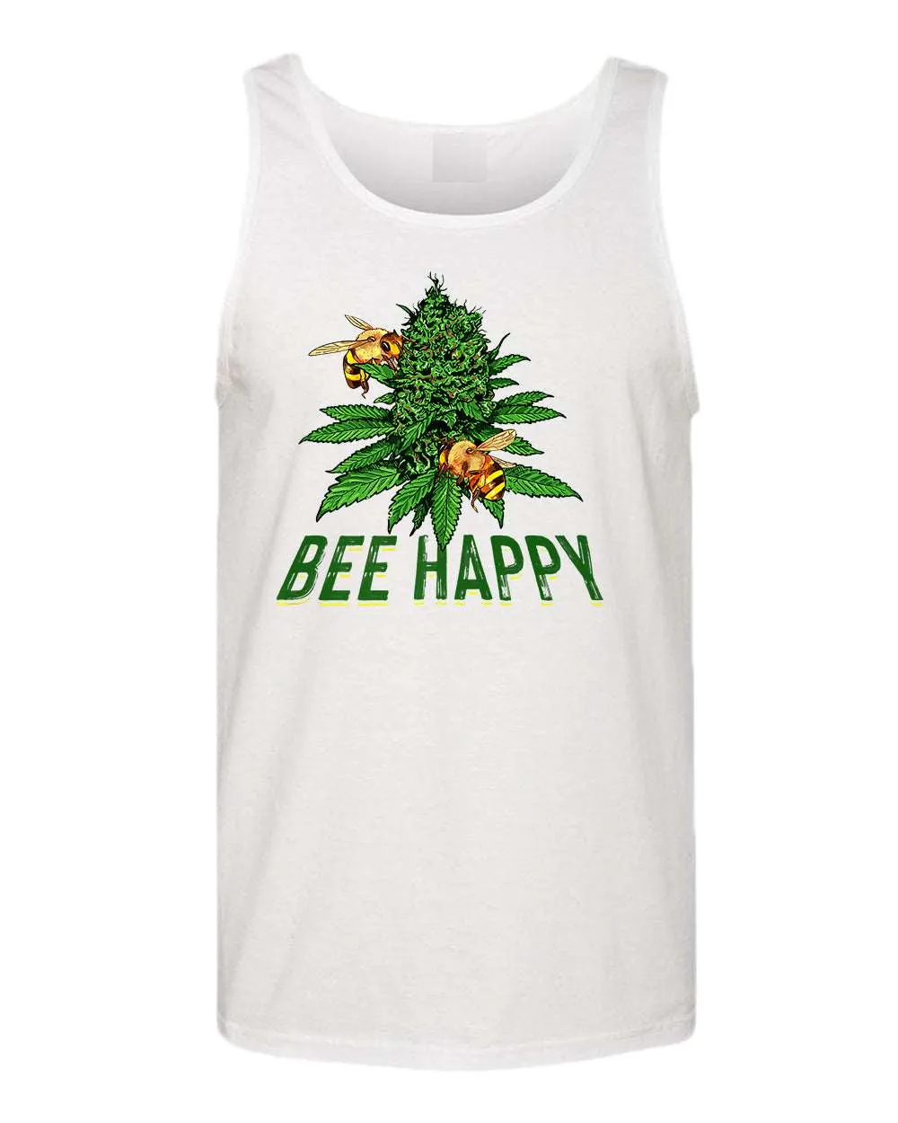 Bee happy bud tank tops