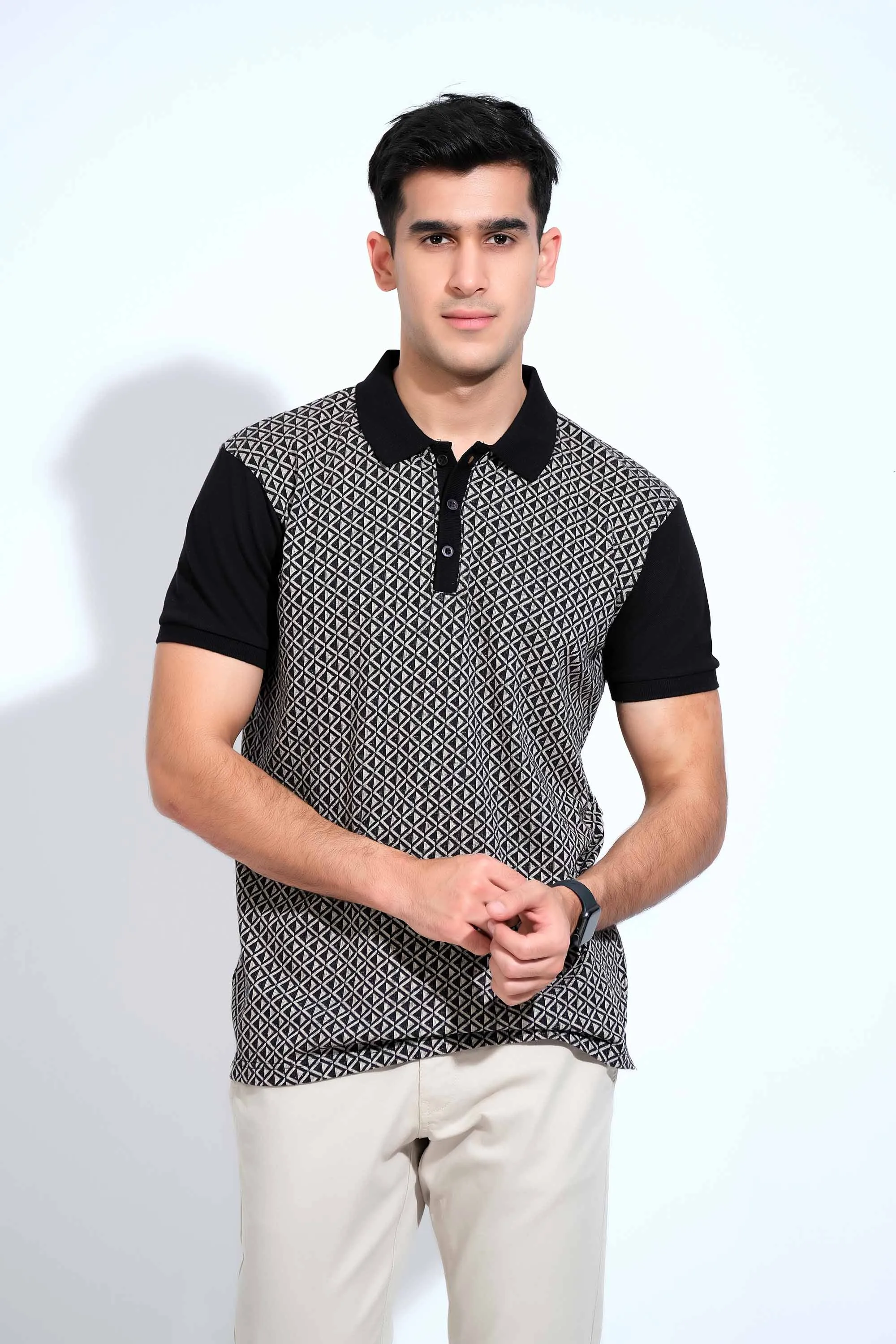 Black & White Dotted T-Shirt