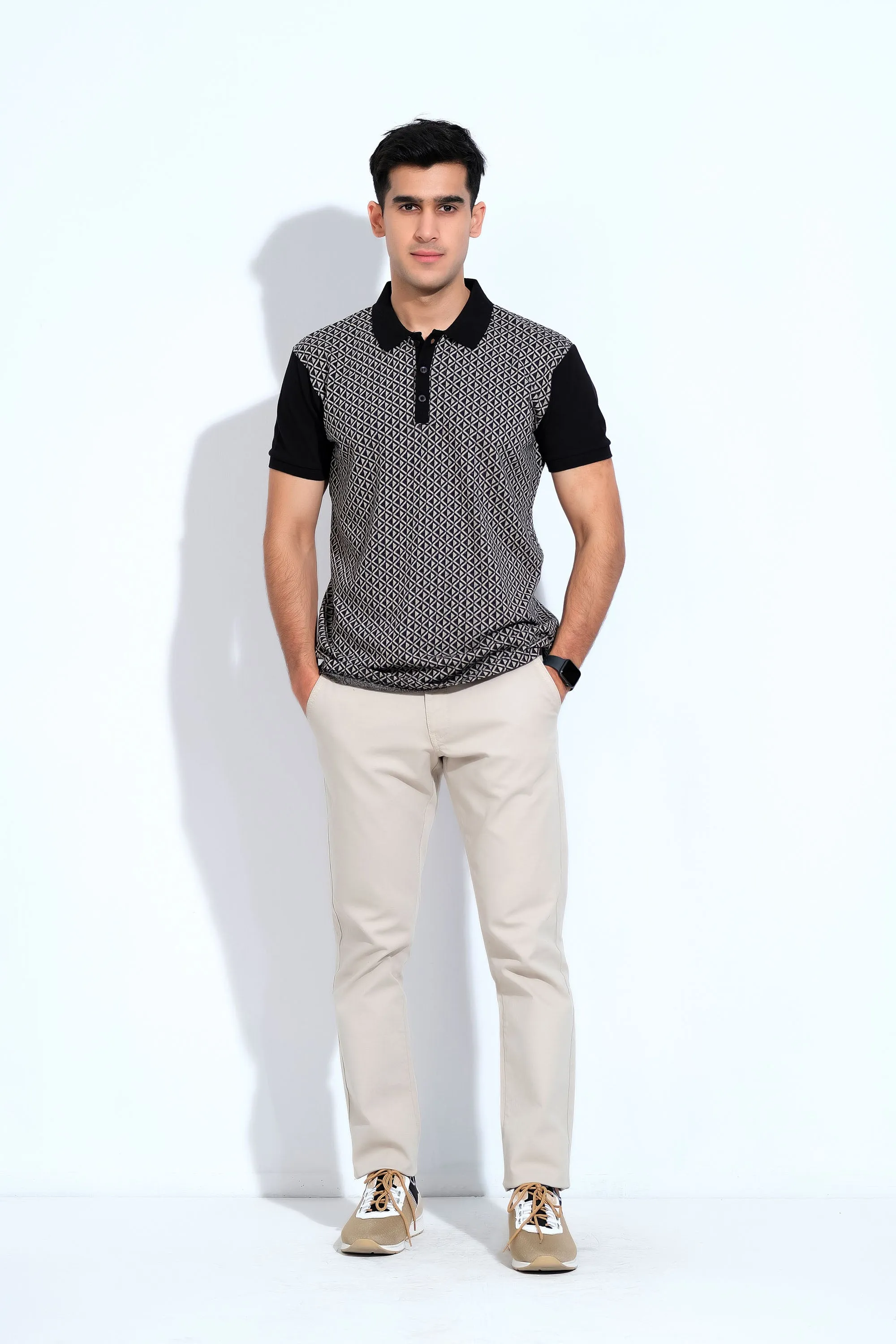 Black & White Dotted T-Shirt
