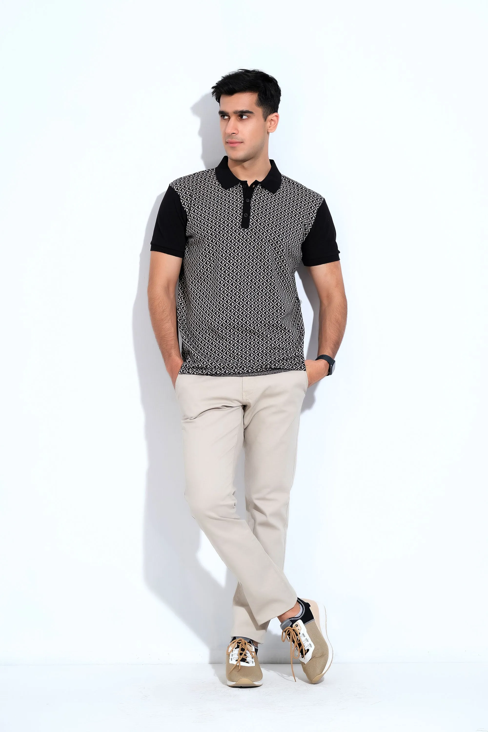 Black & White Dotted T-Shirt