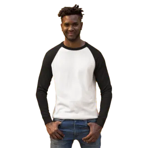 Black & White Raglan Sleeve T shirt - For Men