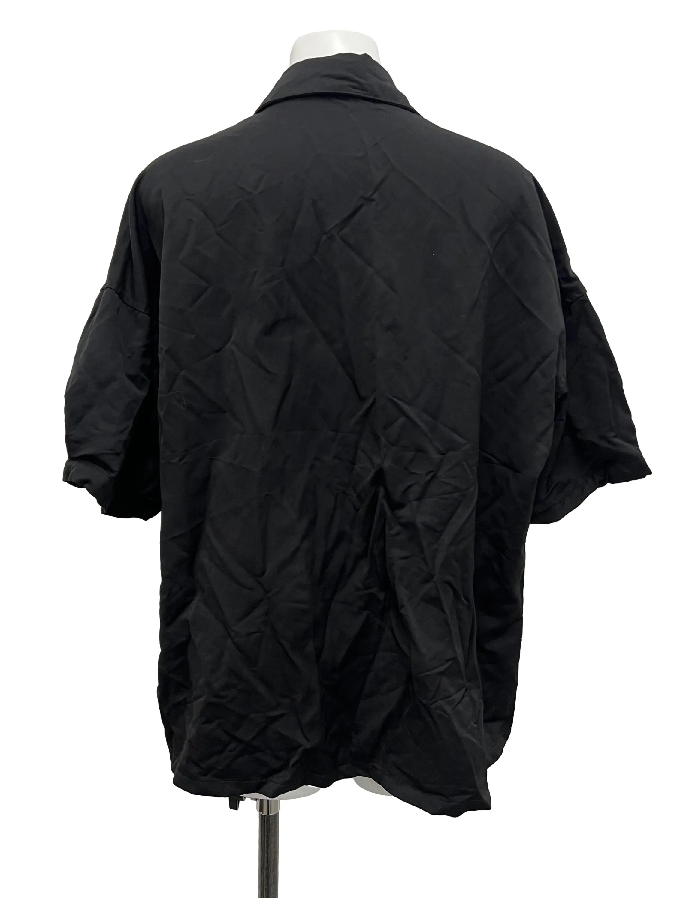 Black Button Down Blouse TTR