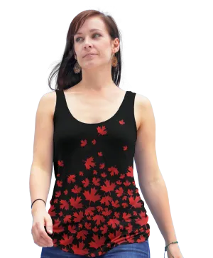 Black Canadian Maple Leaf Racerback Tank Top