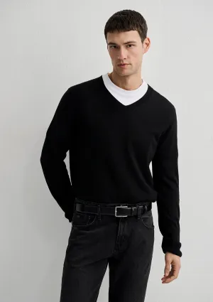 Black Cashmere Blend Sweater