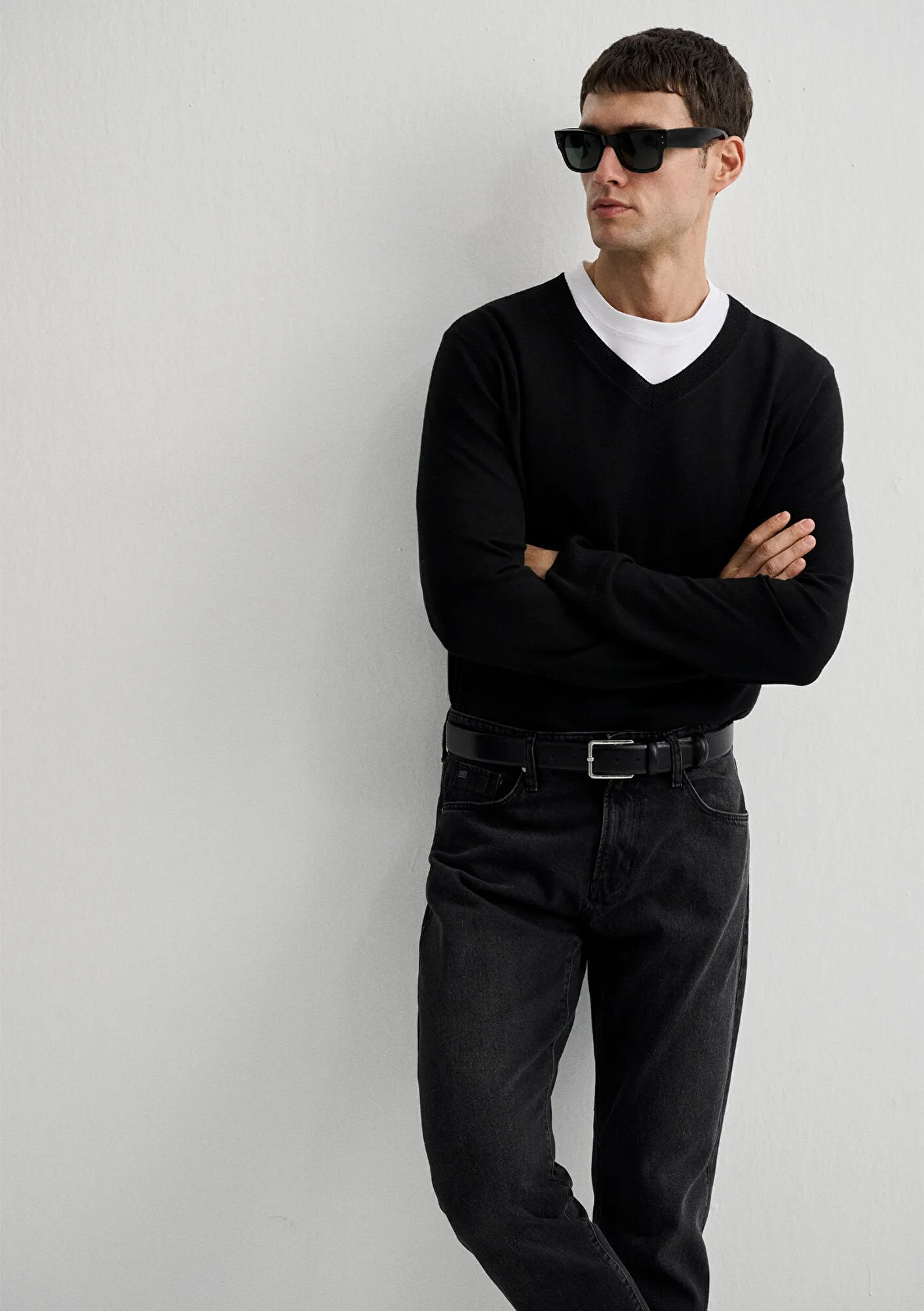Black Cashmere Blend Sweater
