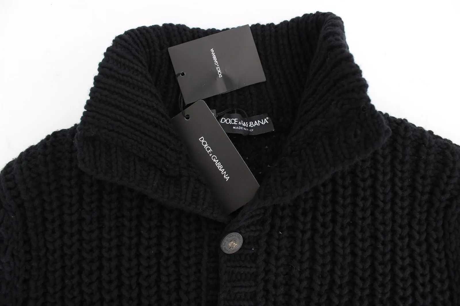 Black Knitted Wool Sweater Pullover Top