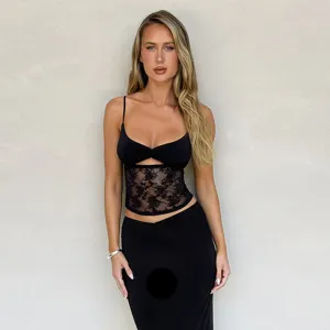 Black Twisted Knot Camisole
